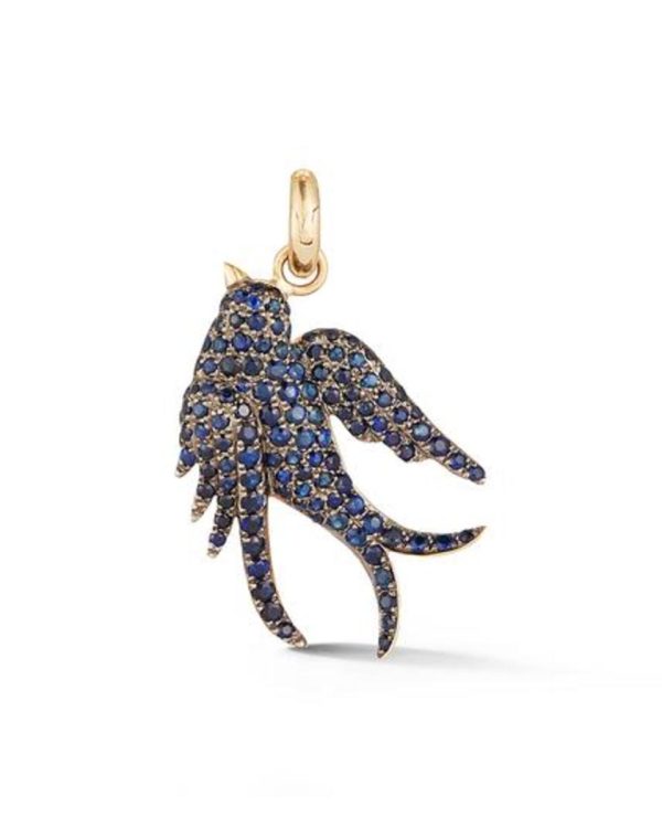 Blue Sapphire Birdie Charm