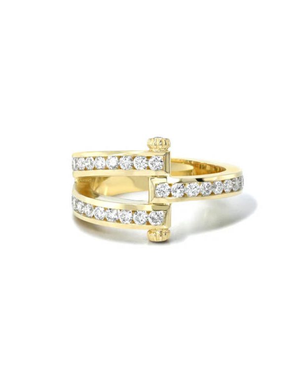 Magna Ring with Round Diamonds - 14K Yellow Gold, 8